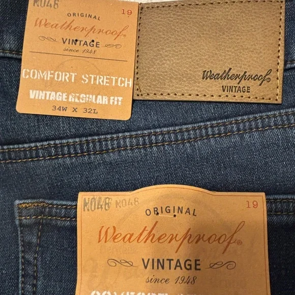Weatherproof Men's Classic Denim Jeans 34/32 NWT - Picture 2 of 6